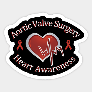 Aortic Valve Surgery and Heart Awareness Sticker